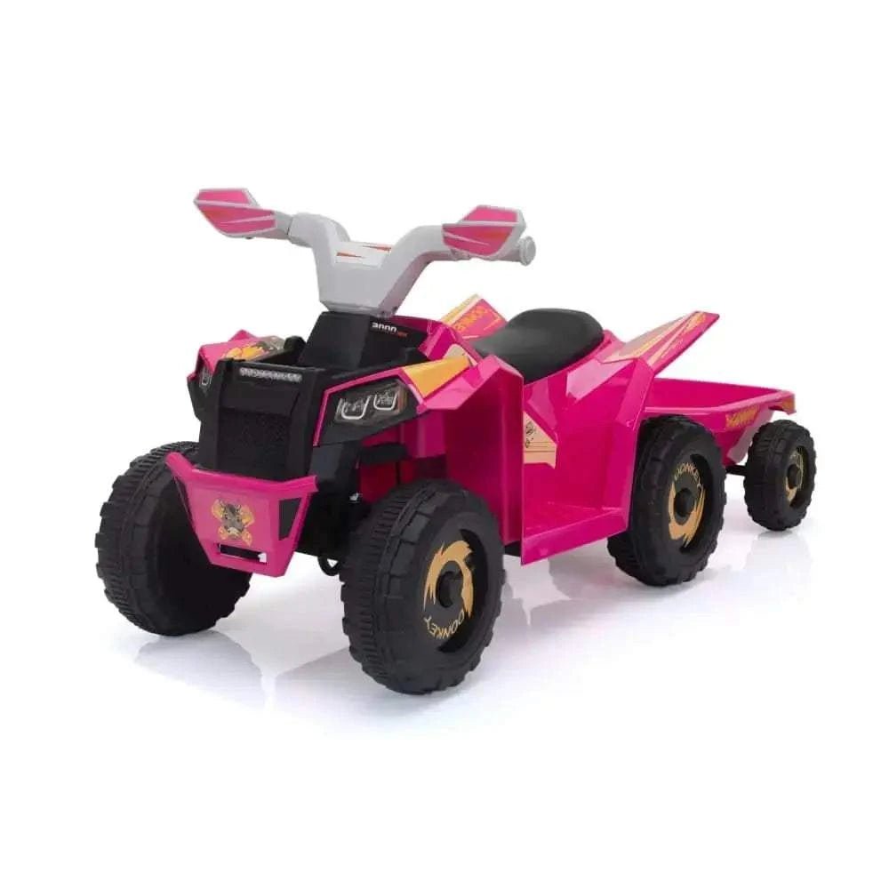 TOBBI 6V Electric Kids Ride-On ATV with Trailer — product photo 7 of 8