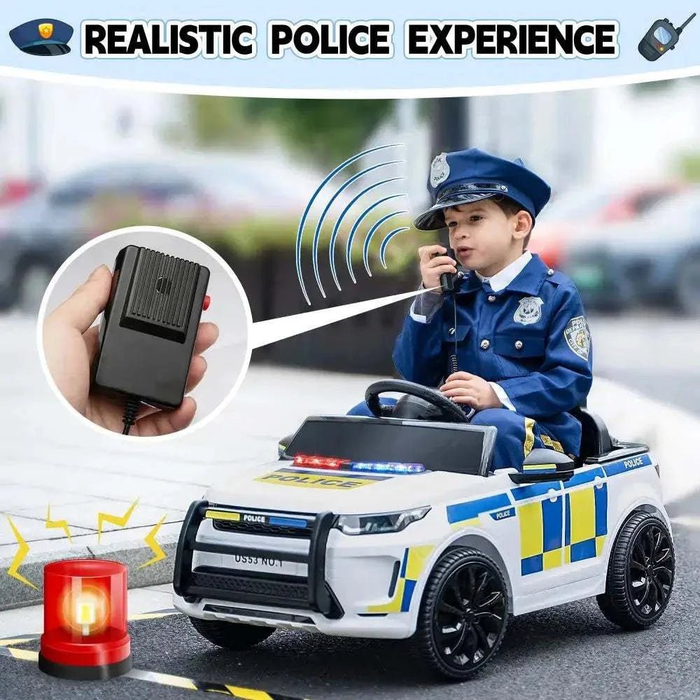 TOBBI 6V Electric Kids Ride-On Police Car — product photo 1 of 8
