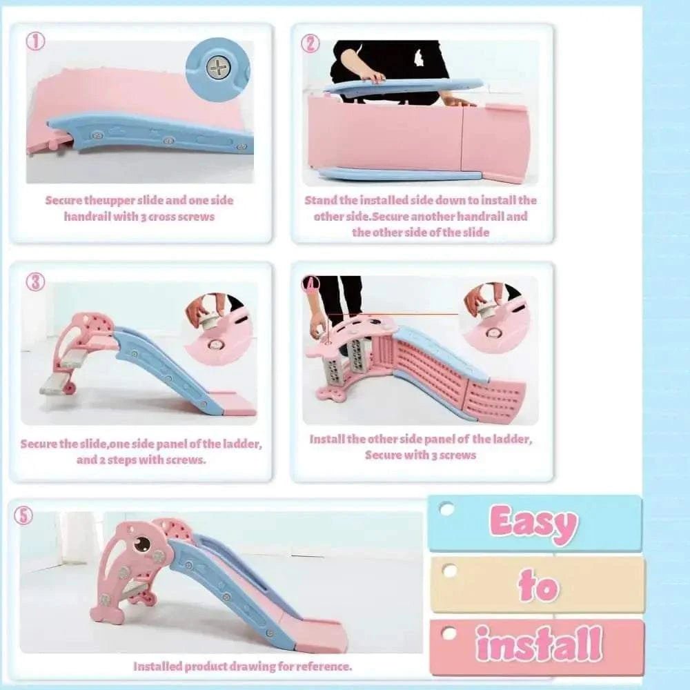 TOBBI & NYEEKOY 3-in-1 Dolphin-Themed Toddler Slide Set — product photo 7 of 9