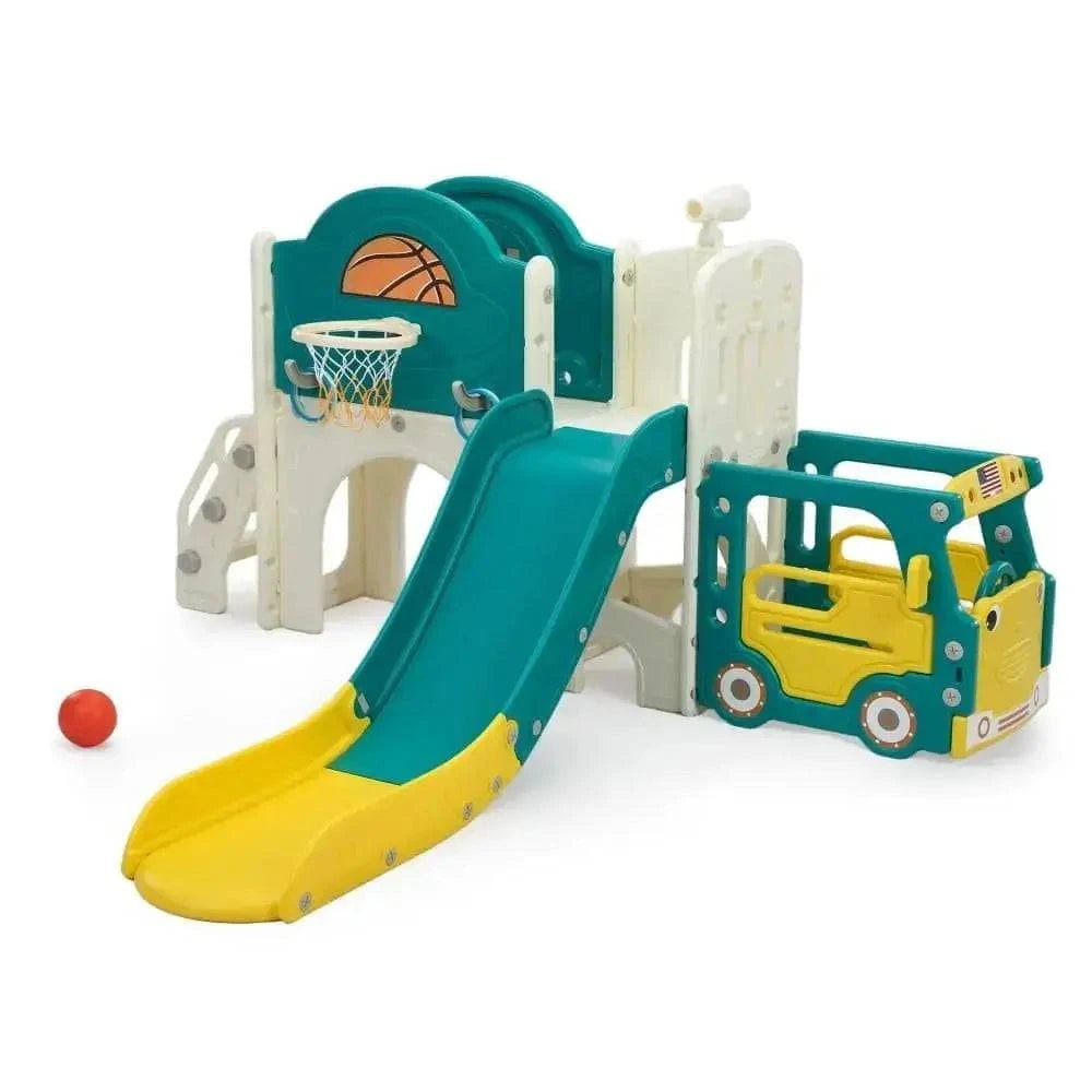 TOBBI & NYEEKOY 9-in-1 Bus-Themed Toddler Slide and Climber Set - Maven Couture IncSlides