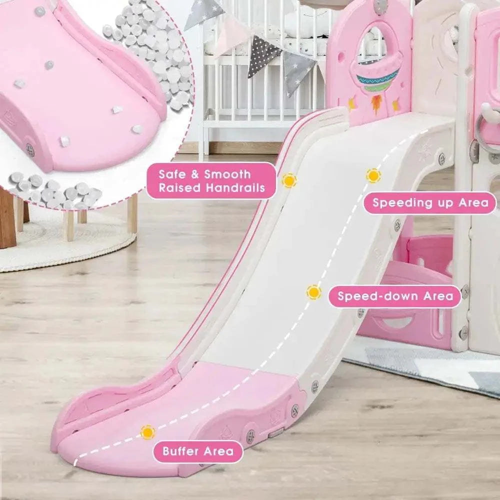 TOBBI & NYEEKOY 9-in-1 Large Rocket-Themed Toddler Climber Slide - Maven Couture IncSlides