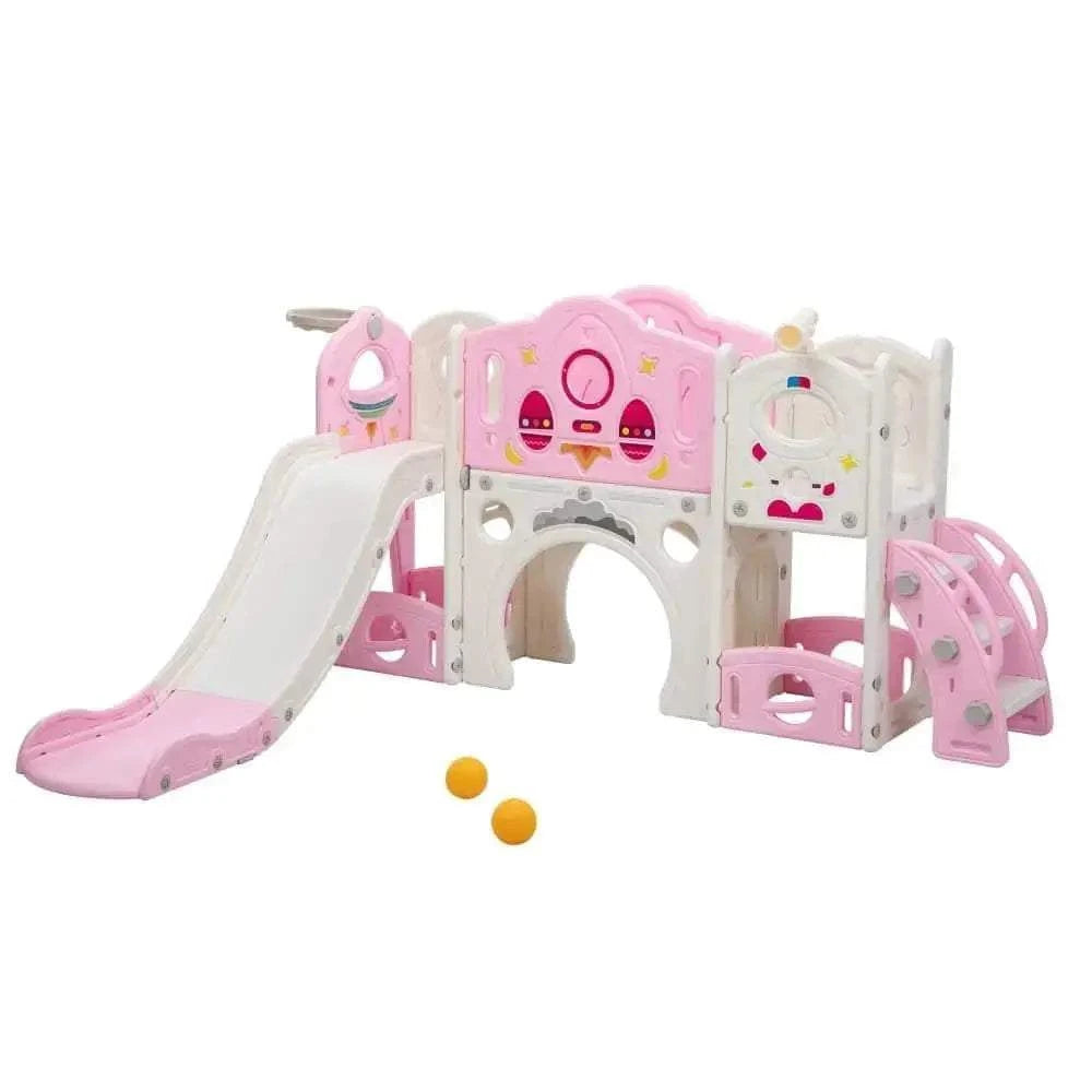 TOBBI & NYEEKOY 9-in-1 Large Rocket-Themed Toddler Climber Slide - Maven Couture IncSlides
