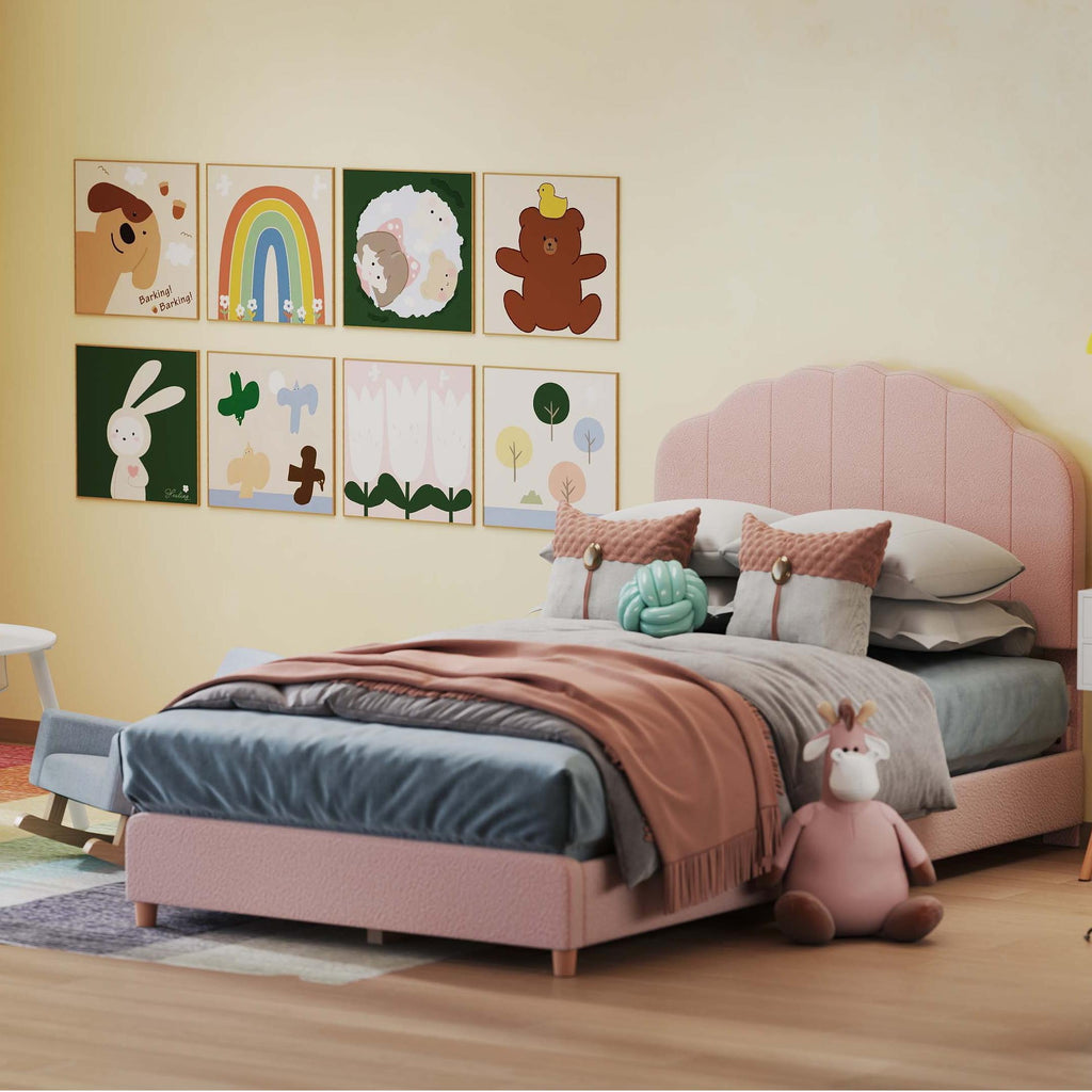 Dreamland Pink Twin Bed & Rocking Chair Bundle