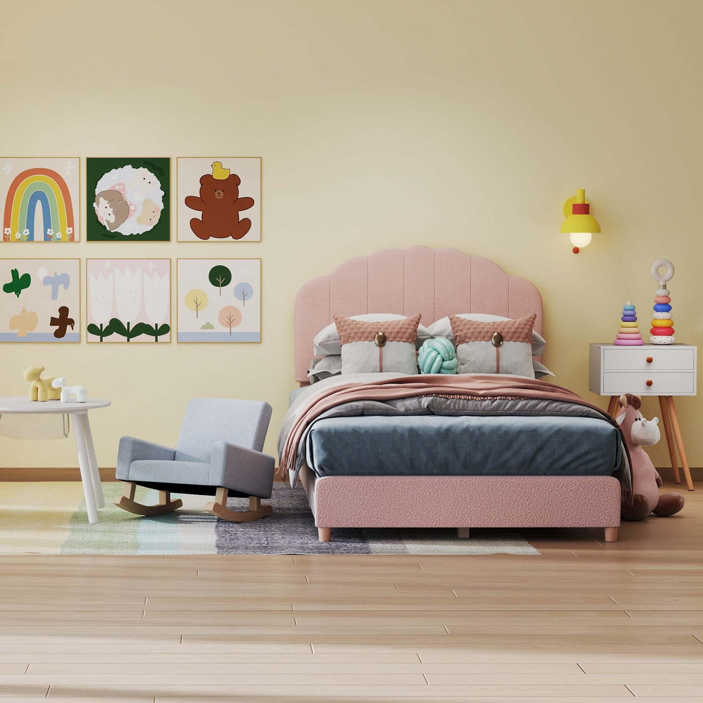 Dreamland Pink Twin Bed & Rocking Chair Bundle