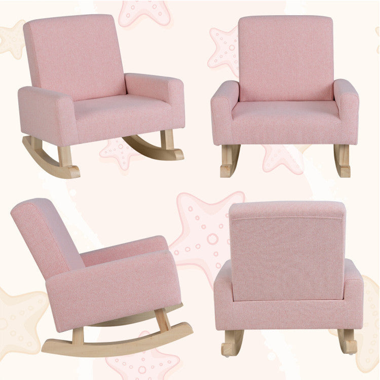 Dreamland Pink Twin Bed & Rocking Chair Bundle